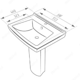 تصویر روشویی پایه دار مروارید مدل موندیال روشویی پایه دار مروارید مدل موندیال