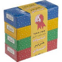 تصویر دستمال کاغذی حریر مدل ستاره مجموعه 4 عددی 