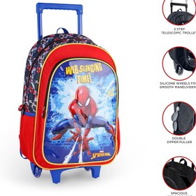 تصویر Marvel Spiderman Web Sling Time Action 5in1 Trolley School Bag Set Kids Backpack Gift Water ResistantBox set 1834 - ارسال 15 الی 20 روز کاری 