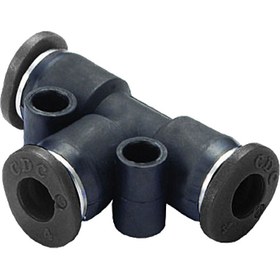 تصویر فیتینگ سه راهی مینیاتوری پنوماتیک با شیلنگ خور 3 میلیمتر سی دی سی CDC PUT-C 03 One-Touch Fittings Union Tee Connector