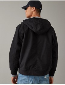 تصویر کاپشن کار با کلاه AE برند american eagle AE Hooded Workwear Jacket