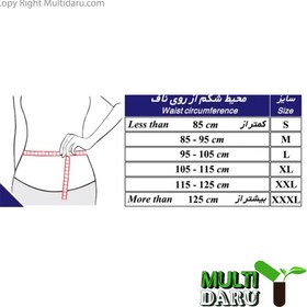 تصویر شکم بند با کش دوبل طب و صنعت کد 60430 Double Rubber Elastic Abdominal Binder