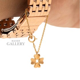 تصویر اویز ساعت شبدر 1.53 گرم _بدون اجرت کار کرده 