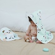 تصویر سرویس حوله نوزادی پودایران 6 تکه طرح ببعی 