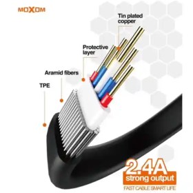 تصویر کابل شارژ میکرو موکسوم مدل MX-CB04 Moxom