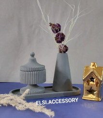 تصویر ست دکوری تزیینی سنگی - سرویس 3 تیکه Elsiaccessory