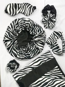 تصویر ست ساتن طرح زبرا 