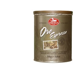 تصویر قهوه اسپرسو ساکوئلا ایتالیا مدل Oro Espresso Saquella Italia Oro Espresso 250gr