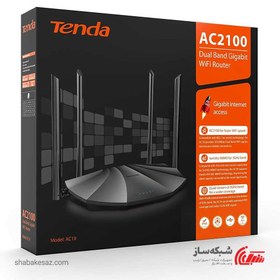 تصویر روتر بی سیم تندا مدل AC19 AC2100 ا Wireless Router Tenda AC19 AC2100 Wireless Router Tenda AC19 AC2100
