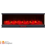 تصویر شومینه برقی 3D دیواری مدل 150 سانتی‌متر | لوکس، مدرن و دکوراتیو 