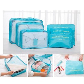 تصویر پک نظم دهنده چمدان برند LAUNDRY POUCH Travel اصلی مدل 6 عددی - مشکی Travel Organizer Luggage Compression Pouches, 6 Set Travel Storage Bags Travel Multi-functional Clothing Sorting Packages