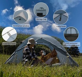 تصویر چادر 2 نفره نیچرهایک -سری p – اورجینال Naturehike P-Series 2 People Family Camping Tent 