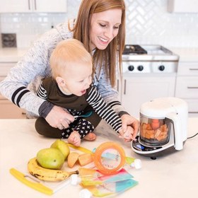 تصویر غذاساز بیبی برزا مدل Deluxe با بدنه پلاستیکی 