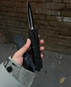 تصویر چاقو تمام اتوماتیک کشویی اورجینال مشکی +ارسال رایگان 