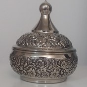 تصویر قندان مسی قلم زنی کروم کد ZH418.2 
