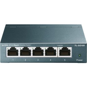 تصویر سوئیچ 5 پورت گیگابیتی و دسکتاپ تی پی لینک مدل TL-SG105 5-Port 10/100/1000Mbps Desktop Switch