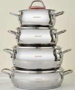 تصویر سرویس قابلمه استیل کاراجا مدل Emirgan ۸ پارچه 