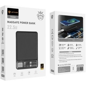 تصویر پاوربانک 10000 میلی آمپر لنیس مدل PW123D با قابلیت شارژ وایرلس Lenyes Power Bank PW123D