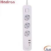 تصویر چندراهی برق هادرون مدل P343 با کابل ۱.۸ متری و شارژر ۳۰ وات 