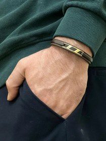 تصویر دستبند چرمی مردانه Men's leather bracelet