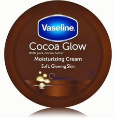 تصویر کرم بدن کره کاکائو وازلین Vaseline cocoa Glow حجم 75 میل 