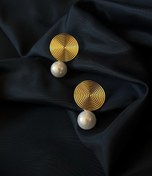 تصویر گوشواره اویز مروارید گلد 