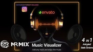 تصویر دانلود رایگان پروژه آماده افترافکت : رقص نور Music Visualizer مرجع فوتیج های آماده دانلود استوک فوتیج های رایگان 