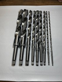 تصویر مته بلند ته کونیک HSS-E برند TN طول 500 میلی متر سایز 12 تا 50 - 25mm TEPER SHANK DRILL HSS-E M2 DIN1438/4