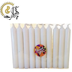 تصویر شمع قلمی 10 سانتی سفید 
