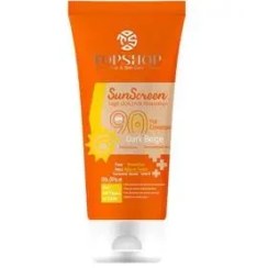 تصویر کرم ضد آفتاب SPF90 رنگی مناسب برای انواع پوست حجم 50 میلی لیتر تاپ شاپ بژ تیره Topshop Colored Sun Screen Spf 90 For All Skin Types 50ml