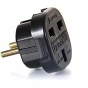 تصویر تبدیل برق 3 به 2 برند اطلس رنگ سیاه 