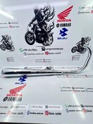 تصویر اگزوز کامل موتور سیکلت هندا (s500) استیل انژکتور برند تیزرو 