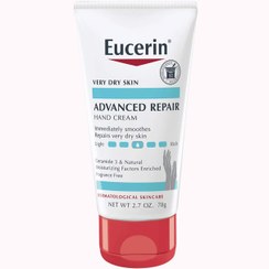 تصویر کرم دست ترمیم کننده اوسرین Eucerin مدل Advanced Reapir Eucerin Advanced Repair Hand Cream