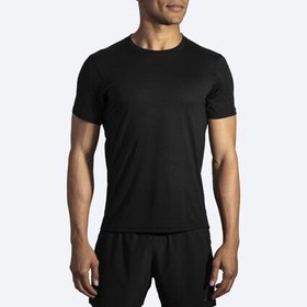 تصویر تیشرت ورزشی مردانه بروکس مشکی Brooks short sleeve