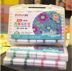 تصویر ماژيک اکريليک 60 رنگ برند ZUIXUA 