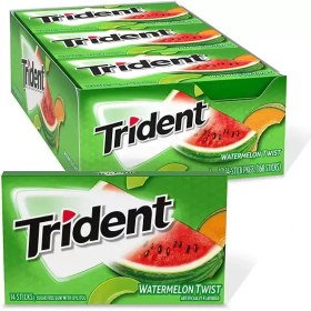 تصویر تریدنت - آدامس هندوانه و طالبی (کارتن 12 بسته) Trident Watermelon &cantaloupe