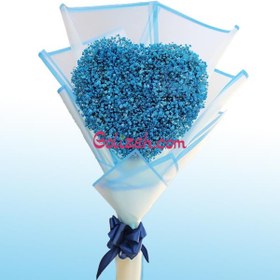 تصویر دسته گل قلب آبی 