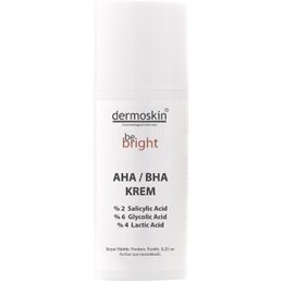 تصویر کرم ضد جوش و نقطه های سیاه و روشن کننده Be Bright AHA/BHA درموسکین 