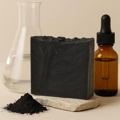 تصویر صابون سیاه (کربن فعال) ضد جوش برای پوست چرب با منافذ باز 