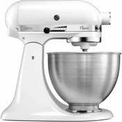 تصویر ماشین آشپزخانه کیچن اید آمریکا مدلKitchenAid 5K45SSEWH Classic Series 4.3 L Tilt-Head Stand Mixer 5K45SSEWH