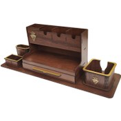 تصویر ست لوازم اداری رومیزی ساها دیزاین کد 10 مجموعه 4 عددی 