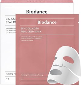 تصویر ماسک بایودنس مدل بیو کلاژن ضد چروک و سفت کننده یک عددی BIODANCE Bio-Collagen Real Deep Mask