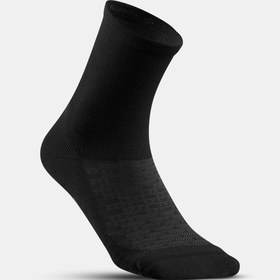 تصویر جوراب ساق بلند کچوا - 2 جفت Quechua Long Sleeve Outdoor Socks - Black - 2 Pairs - Hike 100 