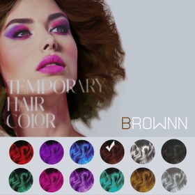 تصویر اسپری مو رنگی پرفکت شماره 11 قهوه ای Brown (150 میل) Perfect brownTemporary Hair Color Spray NO.11-150ml