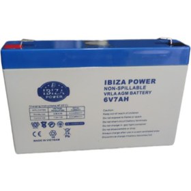 تصویر باتری 6 ولت 7 آمپر ساعت برند ibeza power 