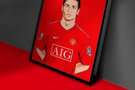 تصویر تابلو دیواری کریستیانو رونالدو منچستر - 20*20 / 8mm cristiano ronaldo poster