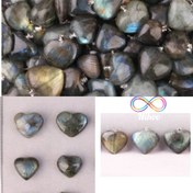 تصویر آویز سنگ قلبی لابرادوریت 