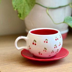 تصویر ماگ آلبالویی 