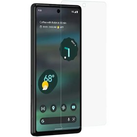 تصویر محافظ صفحه نمایش گلس حرارت دیده ضد خش 9H با لبه های 2.5D قوس دار و ضد انفجار برای گوگل پیکسل 6a 