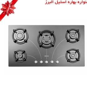 تصویر اجاق گاز شیشه ای رومیزی استیل البرز G-5958 i gaz